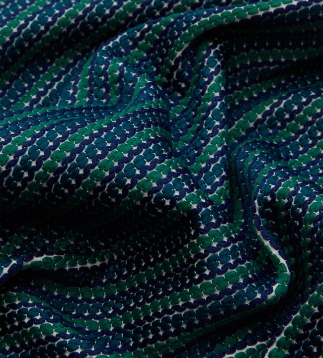 Candy Stripe in Harlow Room Fabric 3 - Green