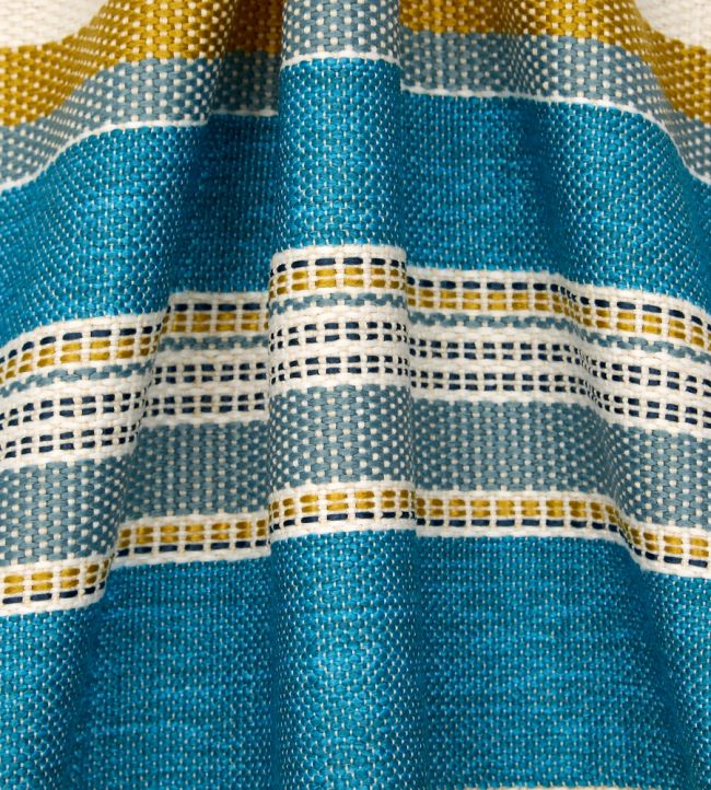 Cabana Stripe in Dixster Room Fabric 2 - Blue
