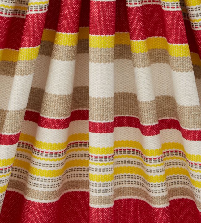Cabana Stripe in Dixster Room Fabric 2 - Red