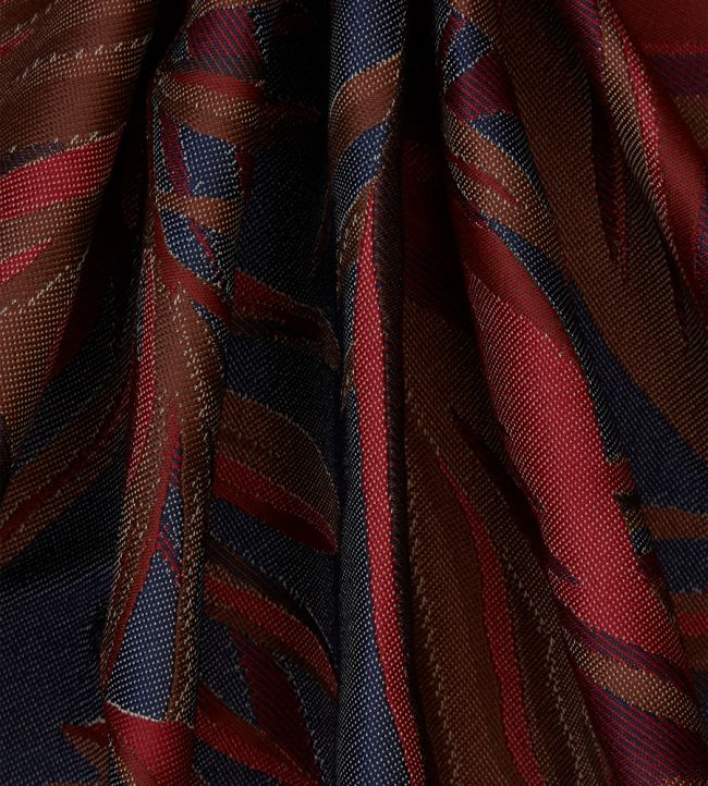 Chili Palm in Lovell Jacquard Room Fabric - Pink