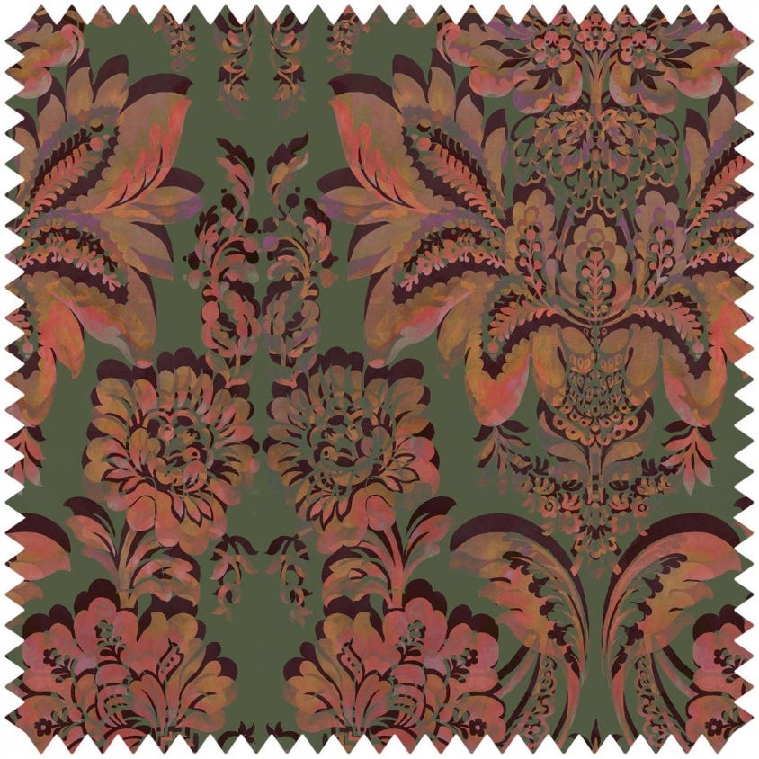 AMARANTHINE Velvet Fabric - Green