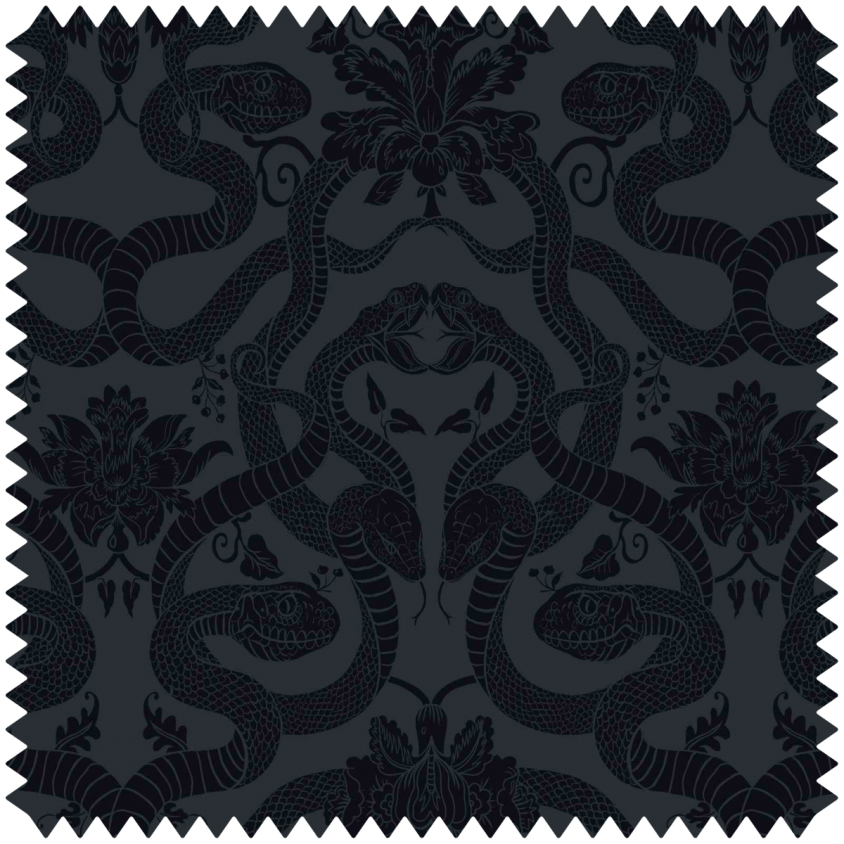 ANACONDA Cut-Velvet Fabric - Gray 