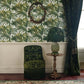 ANACONDA Room Cut-Velvet Fabric - Green