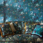 FLORIKA Room Velvet Fabric 2 - Green