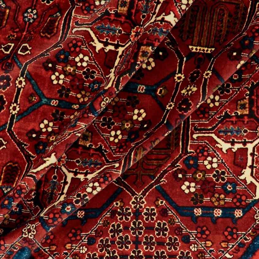  MEY MEH Room Velvet Fabric - Red