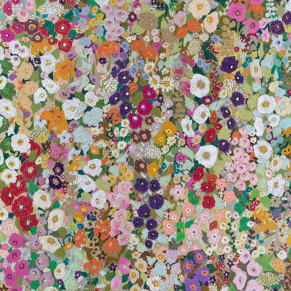 HOLLYHOCKS Wallpaper - Multicolor