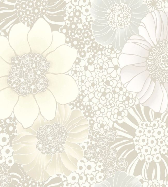 Anemones Wallpaper - Cream