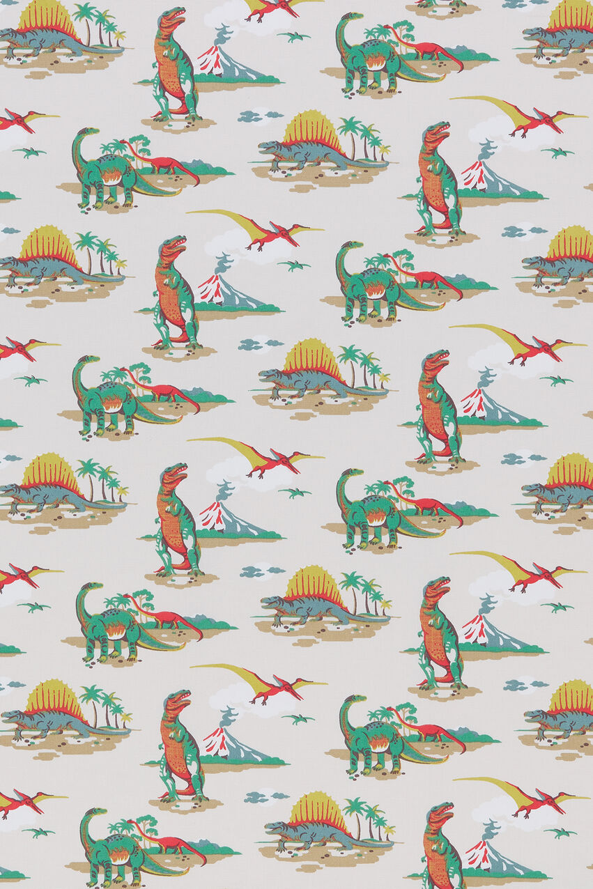 Dino Cotton Duck Fabric - Green