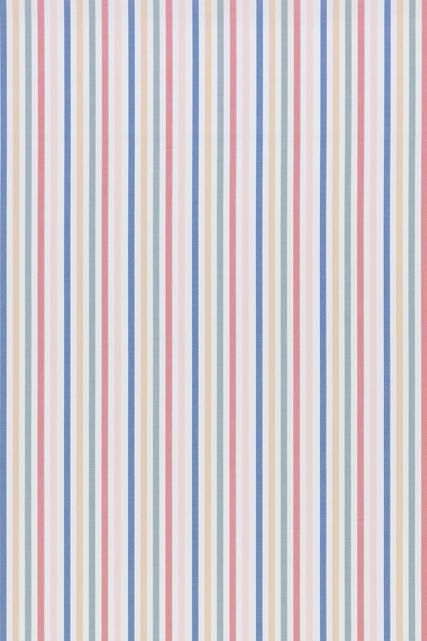 Mid Stripe Cotton Duck Fabric - Teal