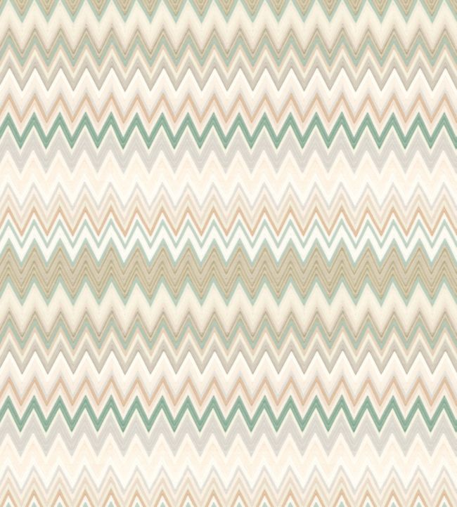 Zig Zag Multicolore Wallpaper - Sand 