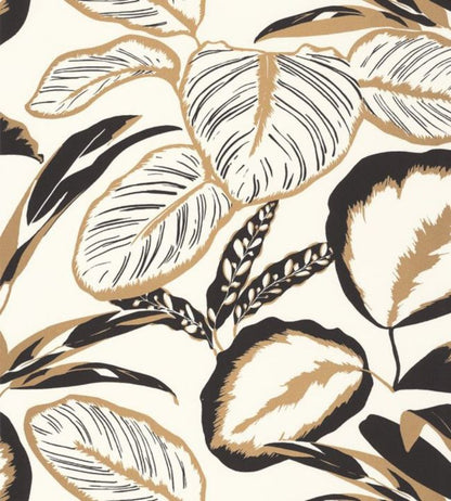 Exotic Leaves Wallpaper - Sand