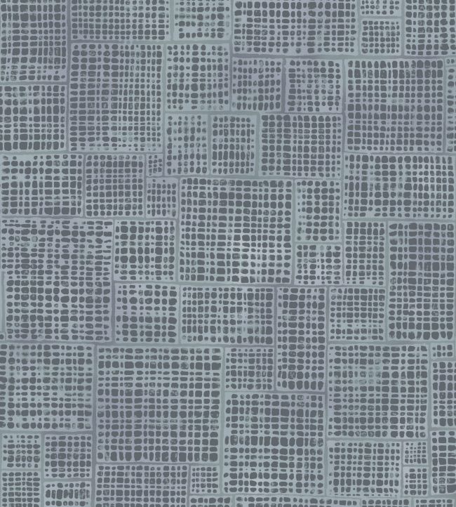 Patchwork Stitch Wallpaper - Blue 
