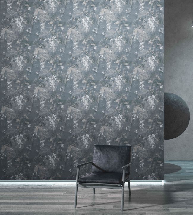 Floral Essence Room Wallpaper - Silver