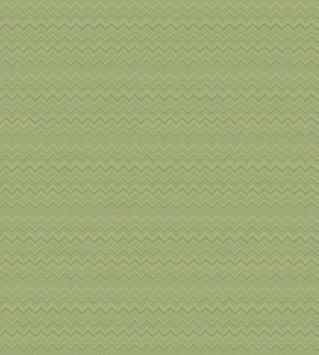 Zig Zag Wallpaper - Green 