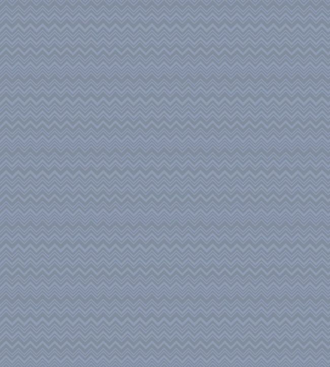 Zig Zag Wallpaper - Blue 