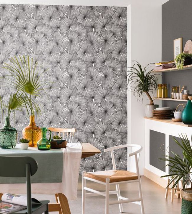 Coconut Room Wallpaper - Gray