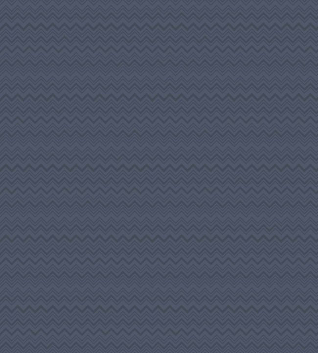 Zig Zag Wallpaper - Blue 