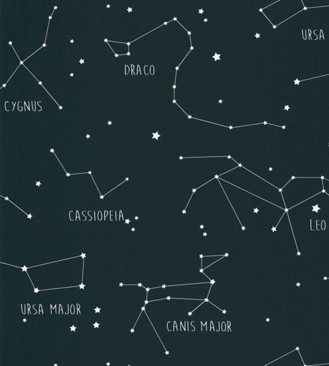 Constellations Wallpaper - Black 