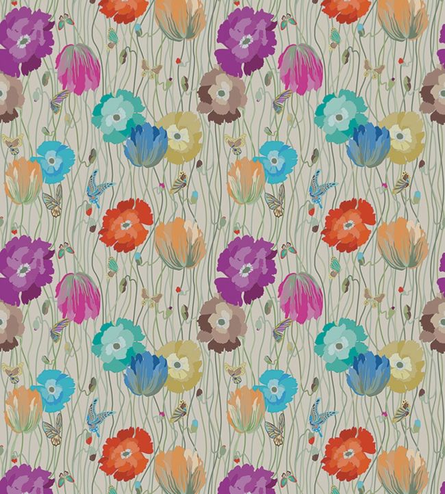 Poppies Wallpaper - Multicolor 