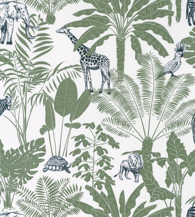 Jungle Trip Wallpaper - Green