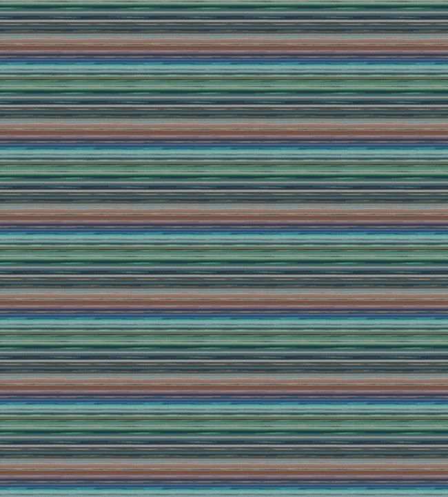 Riga Multicolor Orizzontale Wallpaper - Green