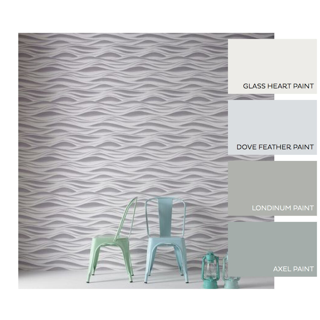 Sound Wave Room Wallpaper 2 - Gray