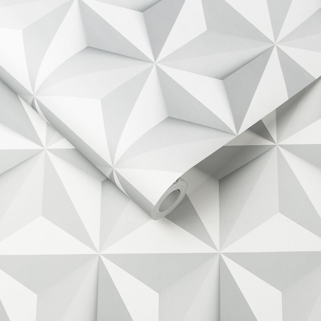 Origami Wallpaper - Gray