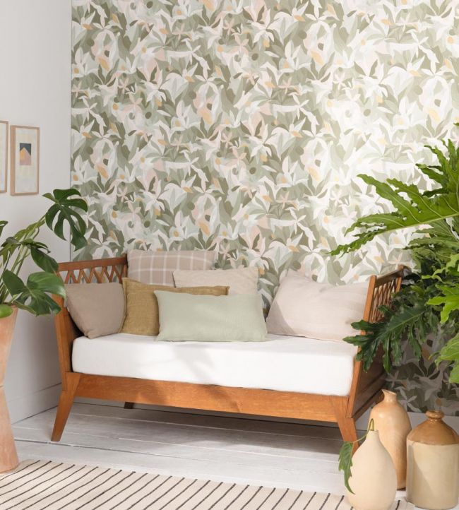 Fauve Room Wallpaper - Green