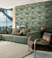 Patchwork Room Wallpaper - Teal