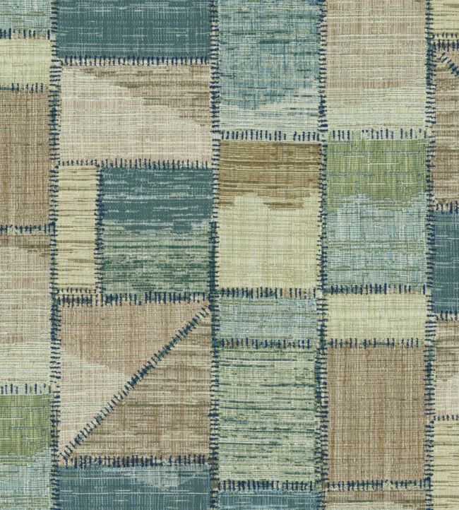 Patchwork Wallpaper - Teal 