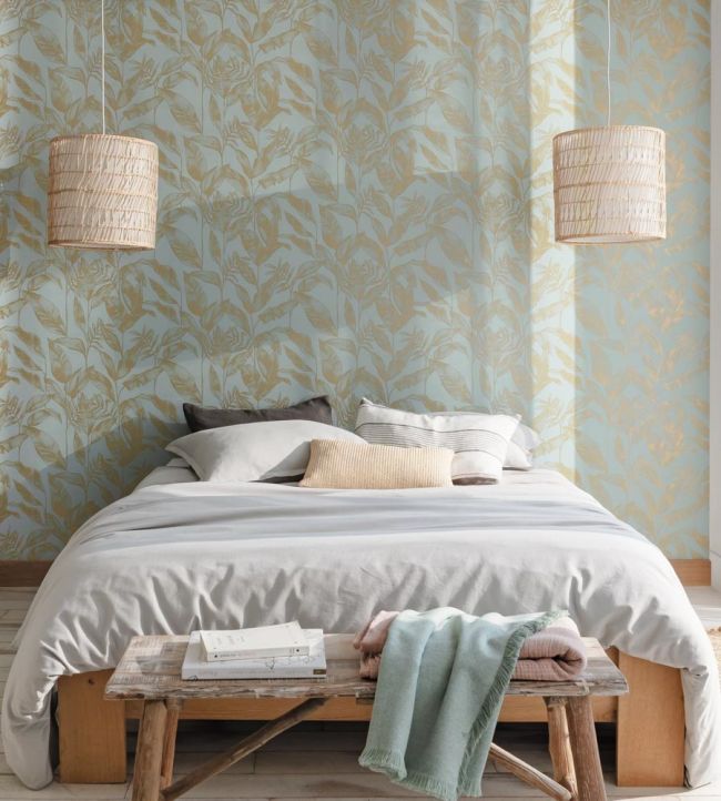 Delicate Room Wallpaper - Blue