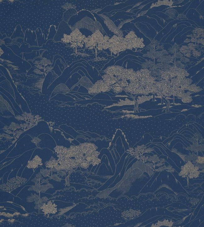 Journey Metallic Wallpaper - Blue