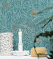 Fish And Chips Room Wallpaper 2 - Teal