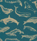 Whale Done Wallpaper - Teal