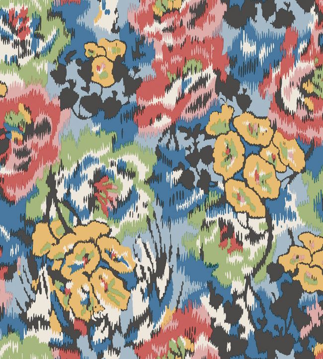 Flower Pot Wallpaper - Blue