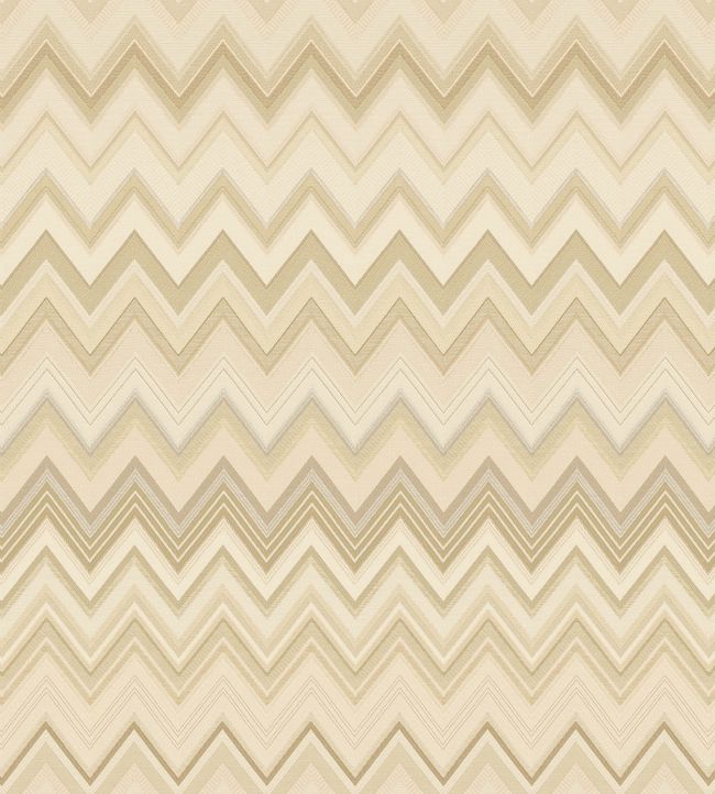 Happy Zigzag Wallpaper - Cream