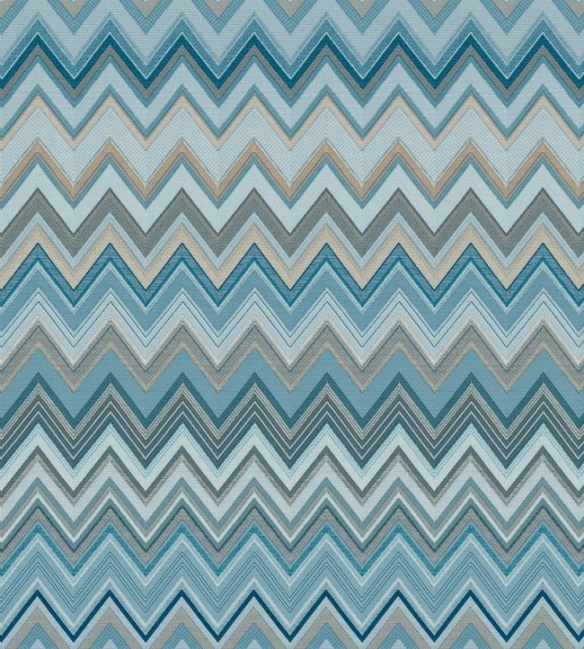 Happy Zigzag Wallpaper - Blue