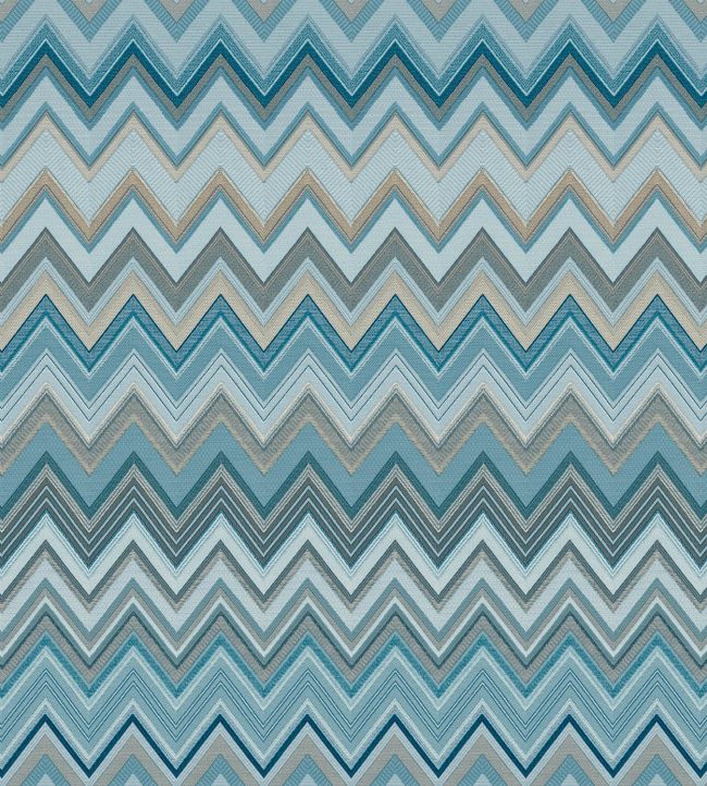 Happy Zigzag Wallpaper - Blue