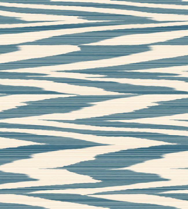 Flamed Zigzag Wallpaper - Teal