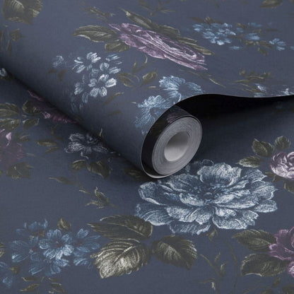 103506 - Muse Wallpaper - French Navy - Graham & Brown