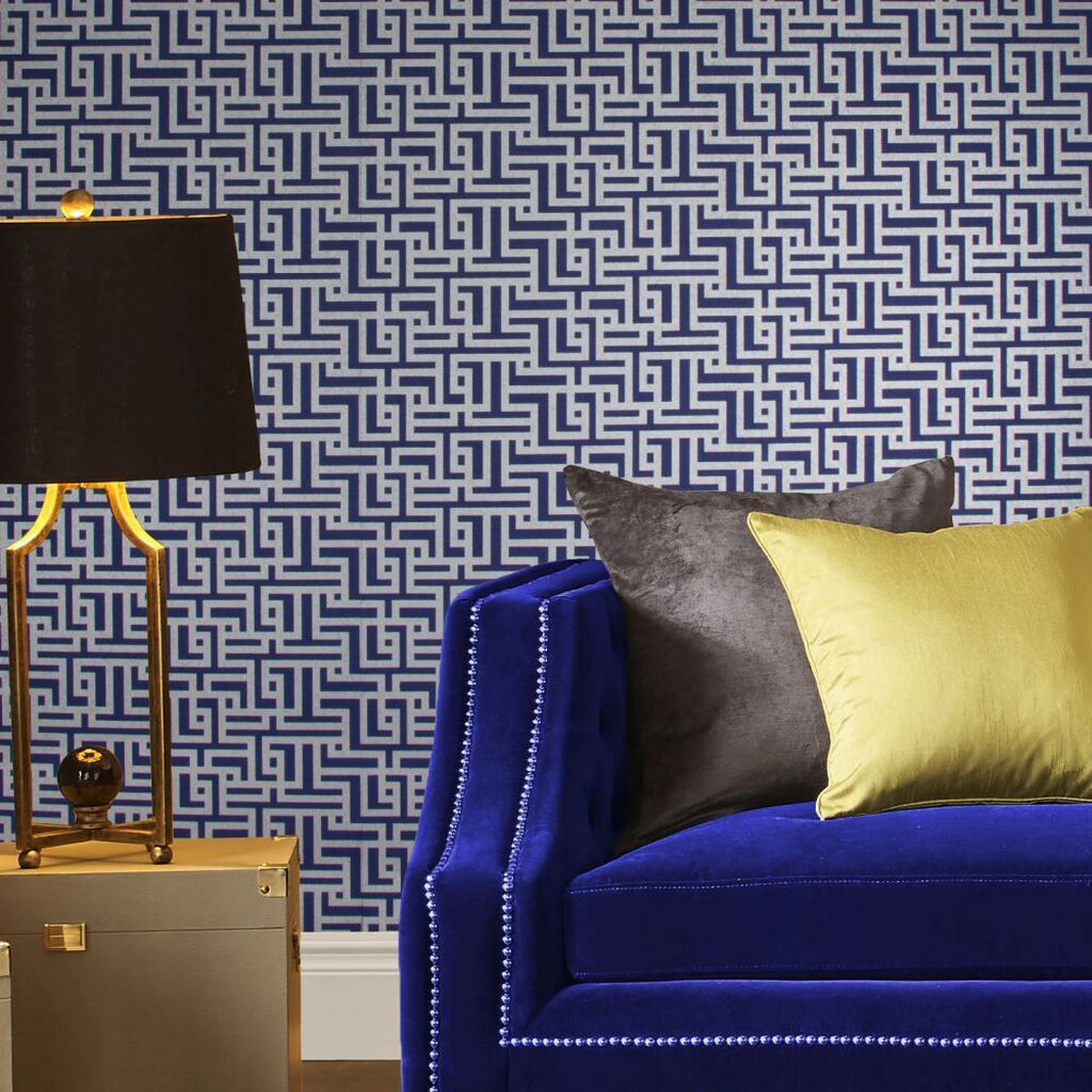 103517 - Zen Wallpaper - Cobalt - Graham & Brown