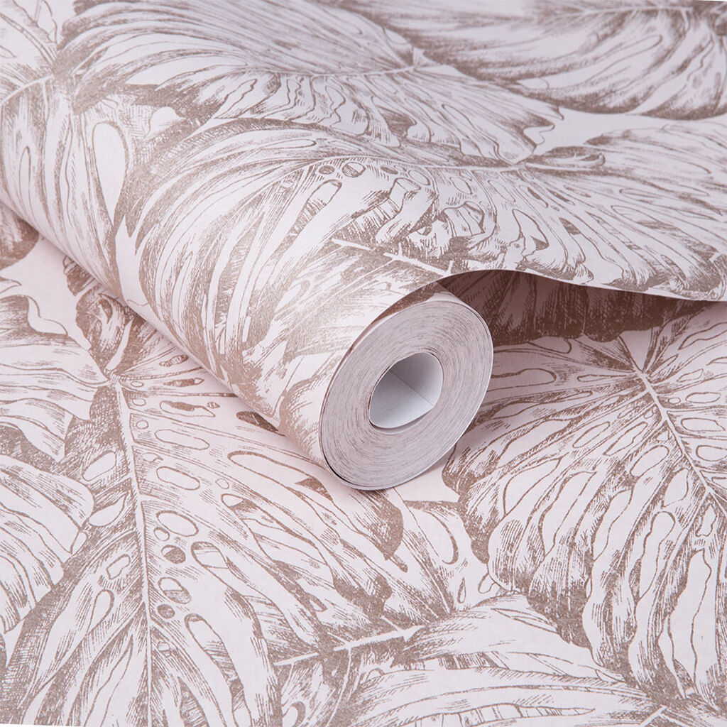 103767 - Tropical Wallpaper - Blush - Graham & Brown