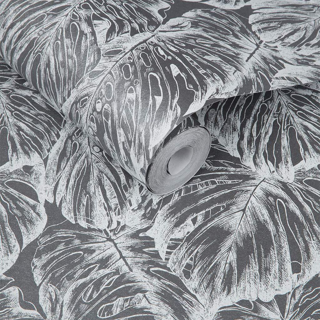 Tropical Wallpaper - Gray