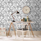 Botanical Room Wallpaper - Gray