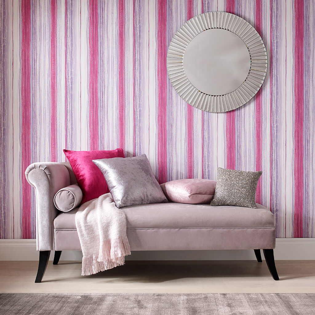 Chelsea Stripe Room Wallpaper 2 - Pink