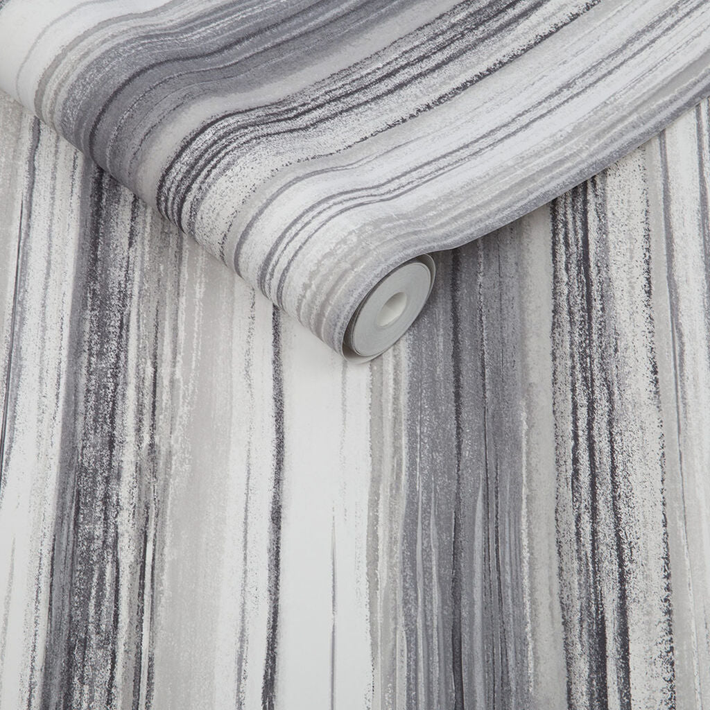 Chelsea Stripe Room Wallpaper - Gray