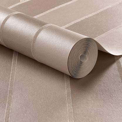103821 - Baroque Bead Stripe Wallpaper - Champagne - Graham & Brown