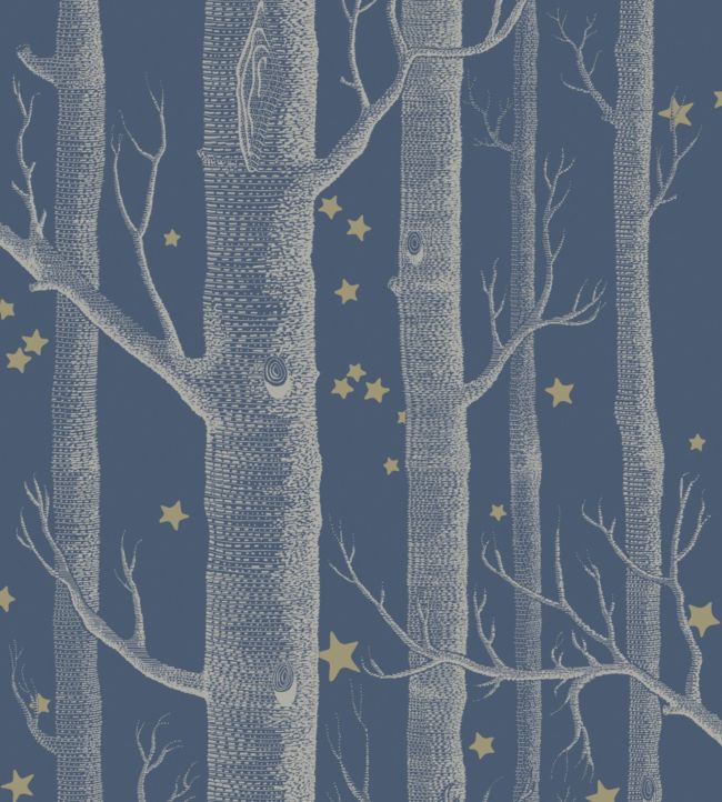 Woods & Stars Wallpaper - Blue - Cole & Son