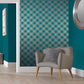 104068 - Eternity Wallpaper - Teal & Copper - Graham & Brown