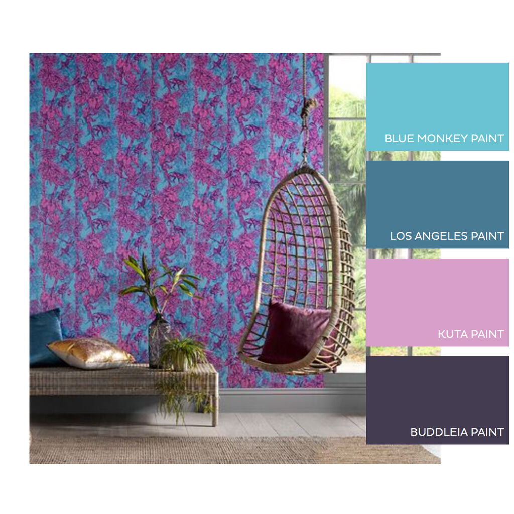 Ubud Room Wallpaper - Blue